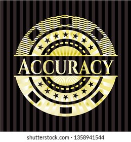 Accuracy gold badge or emblem
