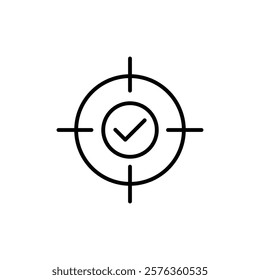 Accuracy icon Flat fill set collection