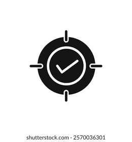 Accuracy icon Flat simple outline set