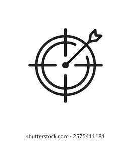 Accuracy icon Flat vector set outline