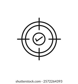 Accuracy icon Isolated flat vector in outline