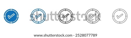 Accuracy icon Isolated flat vector in outline