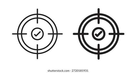Icono de precisión en el diseño de línea. Sencillo Vector de iconos