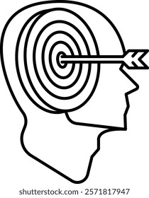 Accuracy Icon - Line Style - Critical Thinking Theme