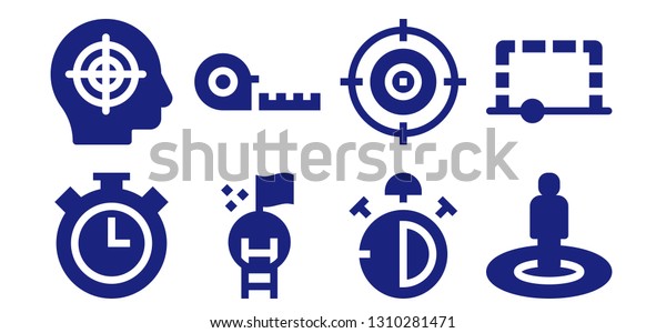 Accuracy Icon Set 8 Filled Accuracy Stock Vector (Royalty Free ...