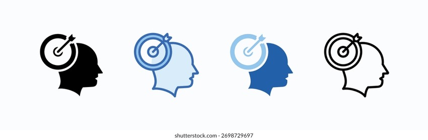 Vetor isolado da coleção de vários estilos da folha de ícones de precisão