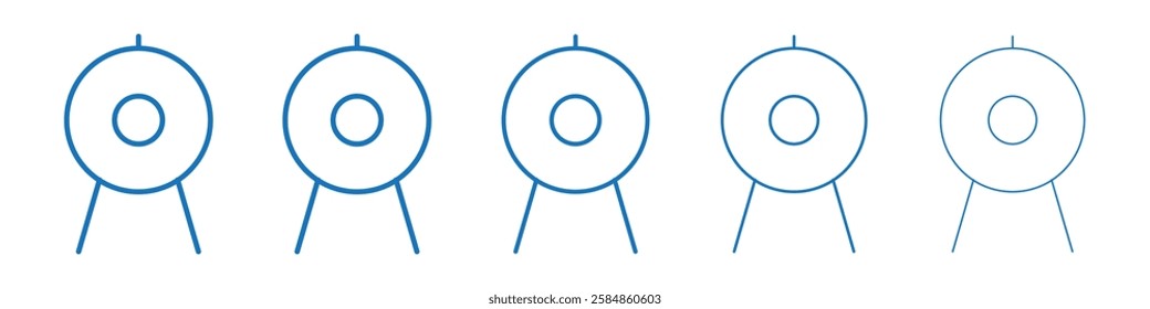 Accuracy icon Symbol collection thin outline set