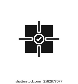 Accuracy icon Vector flat thin line illustration