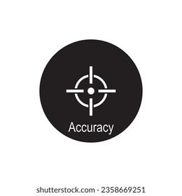 accuracy icon vector template illustration  logo design