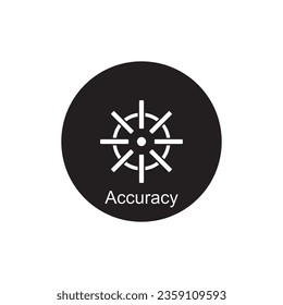 accuracy icon vector template illustration  logo design