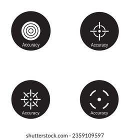 accuracy icon vector template illustration  logo design