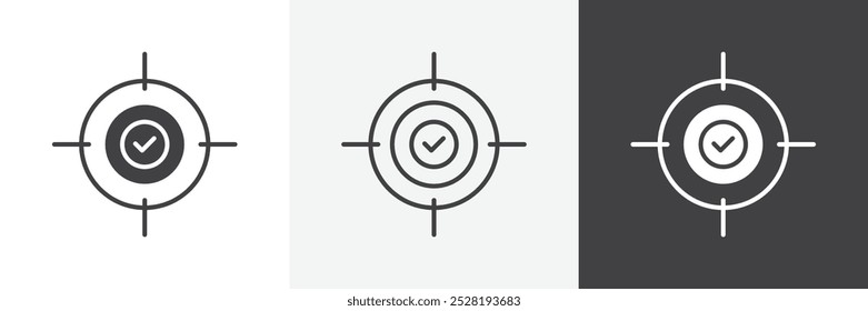 Accuracy icon.Trendy moderna ilustração vetorial linear plana sobre fundo branco.