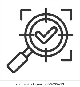 Accuracy Outline Icon Vector Illustration