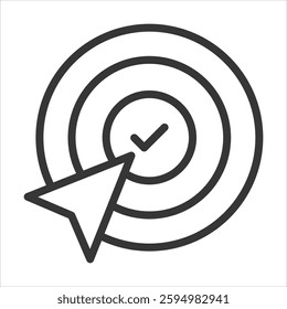 Accuracy Outline Icon Vector Illustration