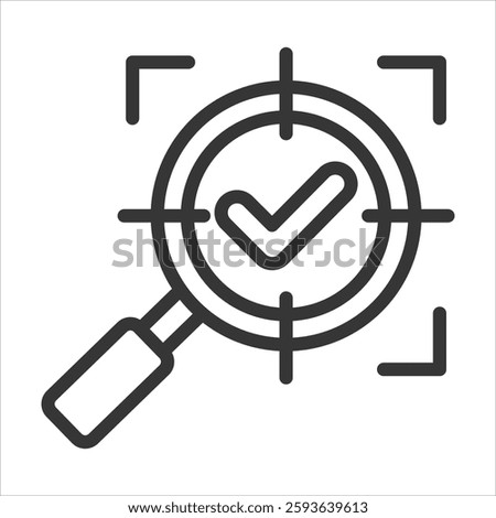 Accuracy Outline Icon Vector Illustration