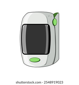 accuracy pulse oximeter cartoon. portable blood, level measurement, digital display accuracy pulse oximeter sign. isolated symbol vector illustration