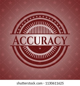 Accuracy red emblem. Retro