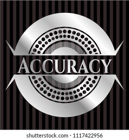 Accuracy silver badge or emblem