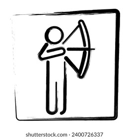 accuracy strokes in the frame, vector illustrations.