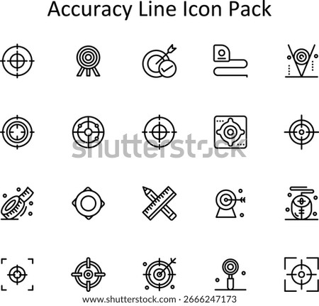 Accuracy Vector Icons - 20 in Line Format
