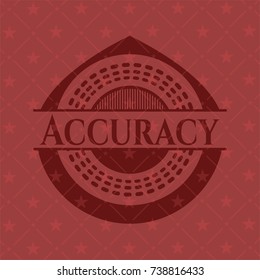 Accuracy vintage red emblem
