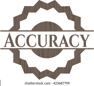 Accuracy wood emblem. Retro