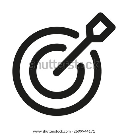 Accurate Archery Board icon representing goal achievement, focus, precision, and target success
