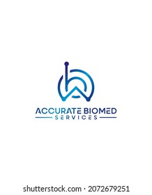 Accurate biomed services creative vector logo template