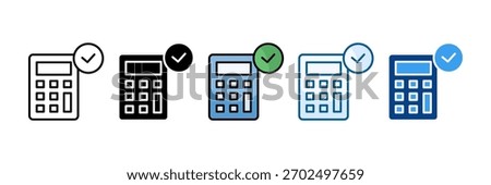 Accurate Calculation Icon Set Multiple Style Collection