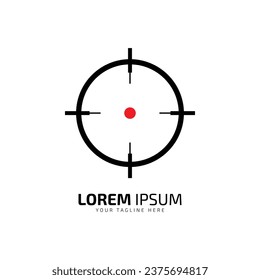 Accurate Crosshair Focus Target Vector Illustration for On Point Precision icon logo vector illustration silhouette isolated design