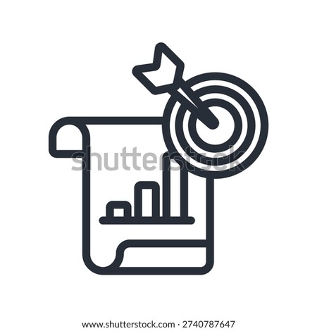 accurate data icon. vector.Editable stroke.linear style sign for use web design,logo.Symbol illustration.