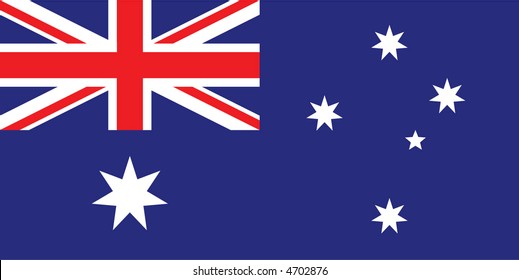 Accurate flag of Australia in terms of colours, size, proportion, and placement of elements