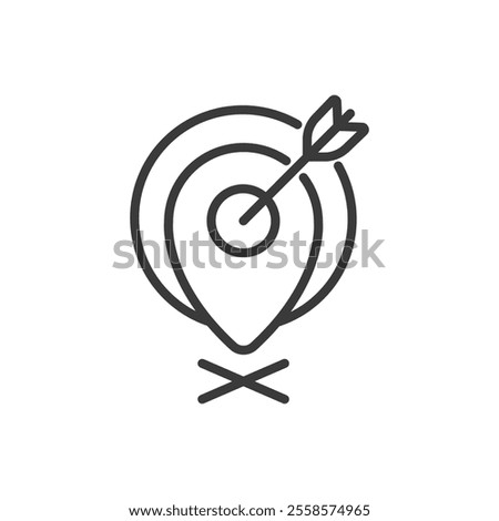 Accurate GPS, icon in line design. Accurate, GPS, navigation, coordinates, tracking, location, precision on white background vector. Accurate GPS, icon in line design editable stroke icon