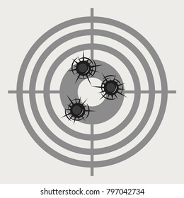 Accurate hits in a target vector illustration.