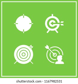 accurate icon. 4 accurate vector set. target icons for web and design about accurate theme