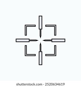 Accurate Icon. Focus, Target Symbol - Vector, Sign Applied to Design, Presentation, Website or Apps Elements. 