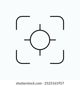 Ícone de Precisão. Foco, Símbolo de Destino para Design, Apresentação, Site ou Elementos Apps - Vetor. 