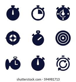 accurate icons set. Set of 9 accurate filled icons such as target