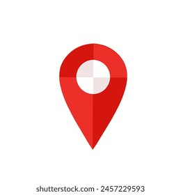 Accurate location pin vector icon.