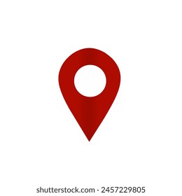 Accurate location pin vector icon.