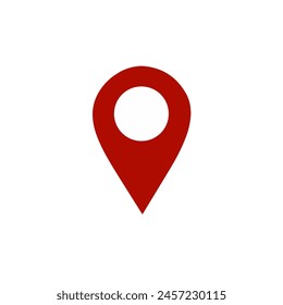 Accurate location pin vector icon.