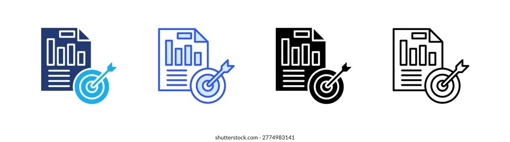 Accurate Multiple Style Icon Set Vector