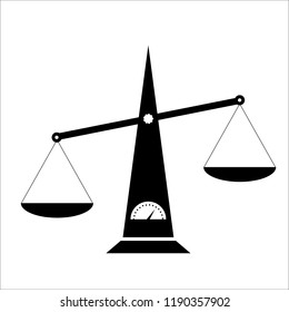 Accurate scales. Black vector silhouette on white background.