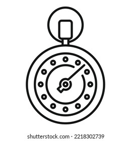 Accurate stopwatch icon outline vector. Watch timer. Sport time