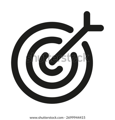Accurate Target Arrow icon representing goal achievement, focus, precision, and strategic planning
