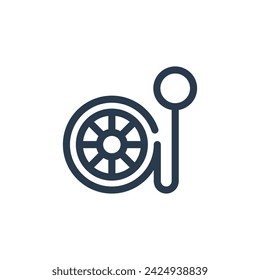 Accurate Tire Pressure Gauge Measurement Vector Icon Illustration