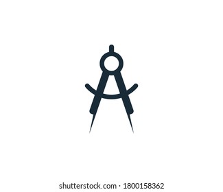 Arquitectura de herramientas precisa Compass Icon Vector Plantilla de logotipo Ilustración Diseño