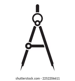 Accurate Tool Architecture Compass Icon Vector Logo Template Illustration Design