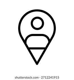Ícone de Localização de Usuário Preciso definido para rastreamento GPS, navegação em tempo real, posicionamento de mapas e serviços de localização digital
