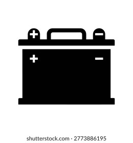 Accurate vector illustration of a car battery as a vehicle electrical power unit on white background, great for automotive electrical guides, parts directories, and technical documentation.
